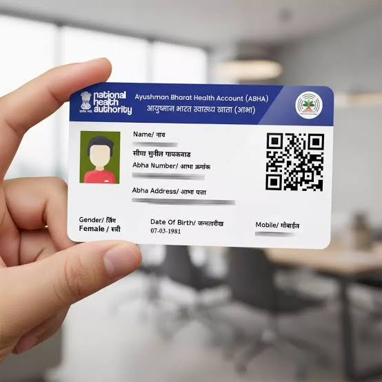 Ayushman Bharat Health Account ABHA Card Sample